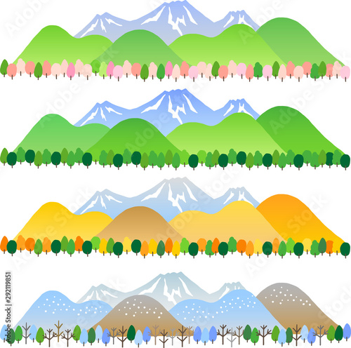日本の四季　山