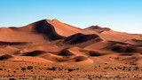 Beautiful landscape of orange sand dune desert at Namib desert in Namib-Naukluft national park Sossusvlei in Namibia.