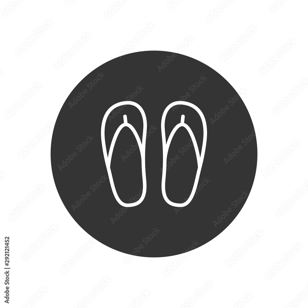 Flip flops vector icon in modern style for web site and mobile app Flip flops vector icon in modern style for web site and mobile app