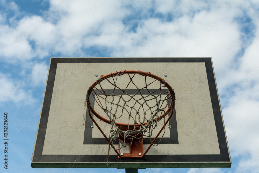 basketball Hoop against the blue sky
