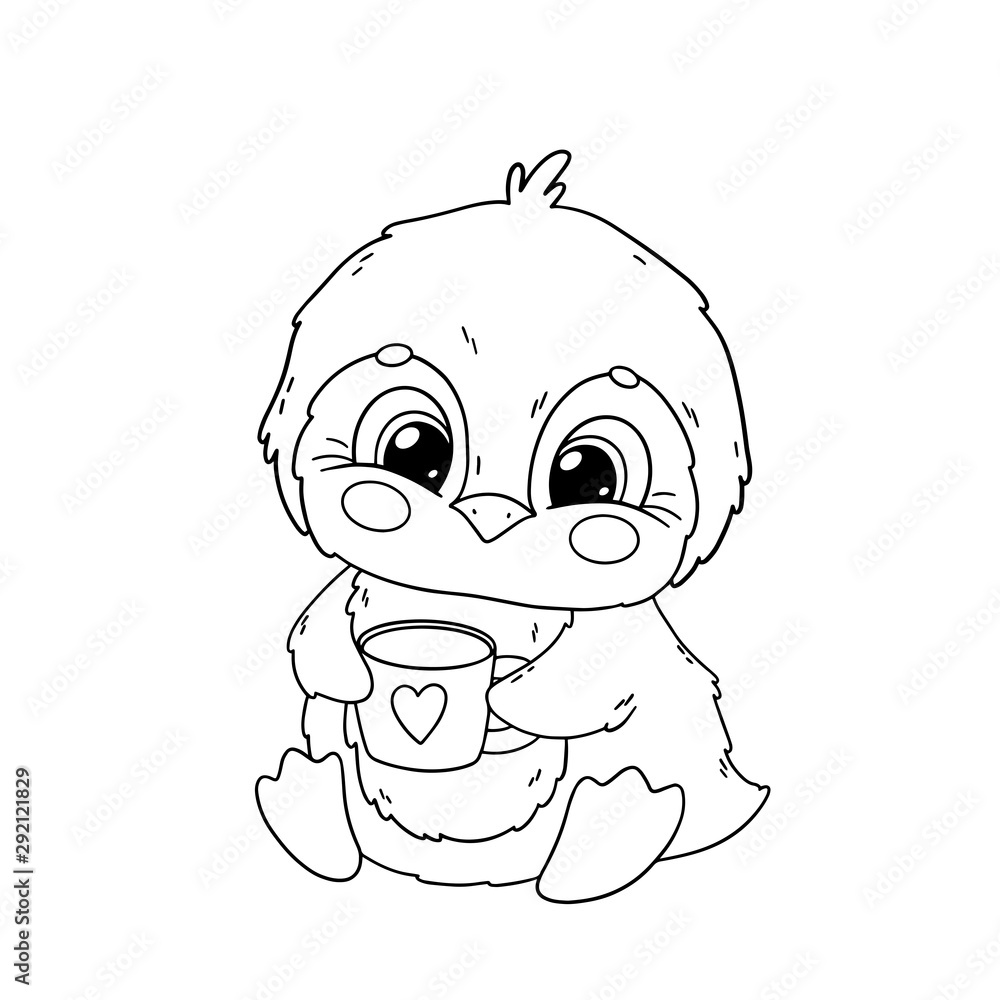 Christmas Penguin Coloring Pages