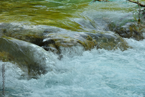 Plitvice Lakes. Nature photo wallpaper. Summer landscape.