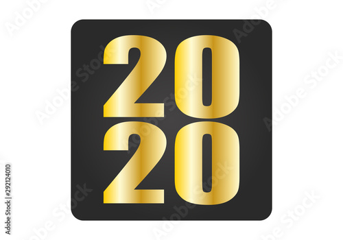 Año 2020 sobre fondo negro.