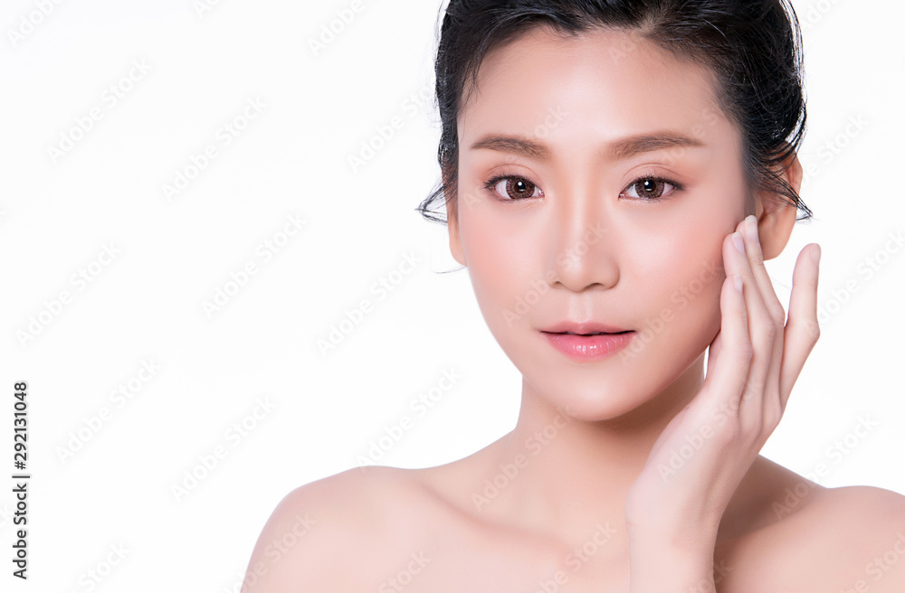 Beautiful Young Asian Woman with Clean Fresh Skin, Beautiful Young Asian Woman with Clean Fresh Skin,