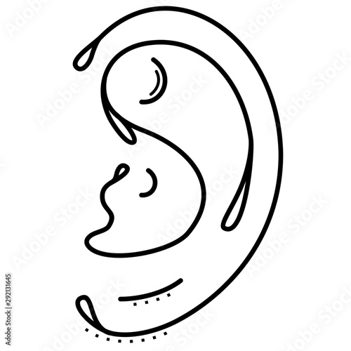 ear icon in outline style