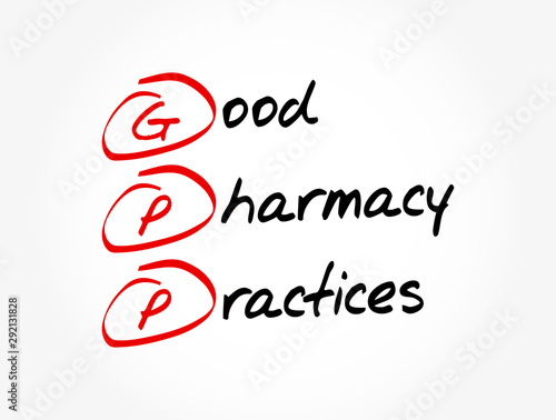 GPP - Good Pharmacy Practices acronym, medical concept background