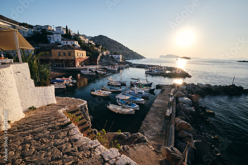 Fototapeta Naklejka Na Ścianę i Meble -  Boats in Greek port