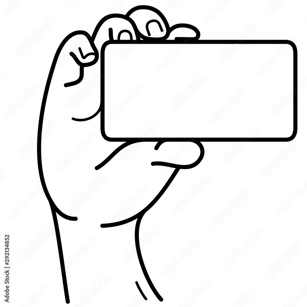 hand holding a phone icon hand holding a phone icon