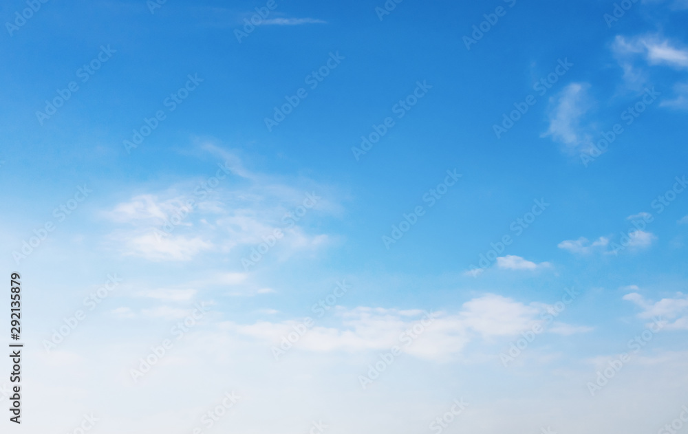 landscapes blue sky with white cloud and sunshine