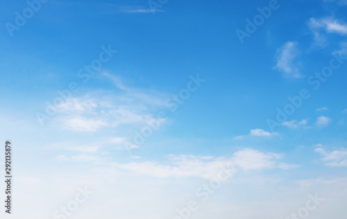 landscapes blue sky with white cloud and sunshine photo