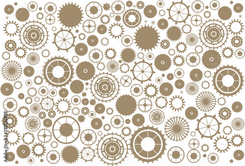 Vintage steampunk frame with lots of cogs and gears