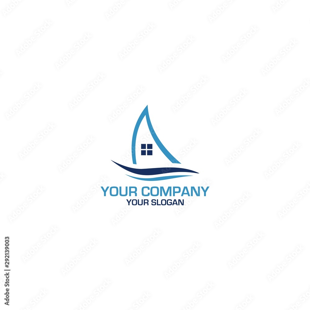 Sailing Home Logo Design Vector Sailing Home Logo Design Vector