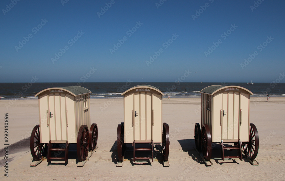 Historische Badekarren auf der Insel Norderney Stock Photo Adobe Stock