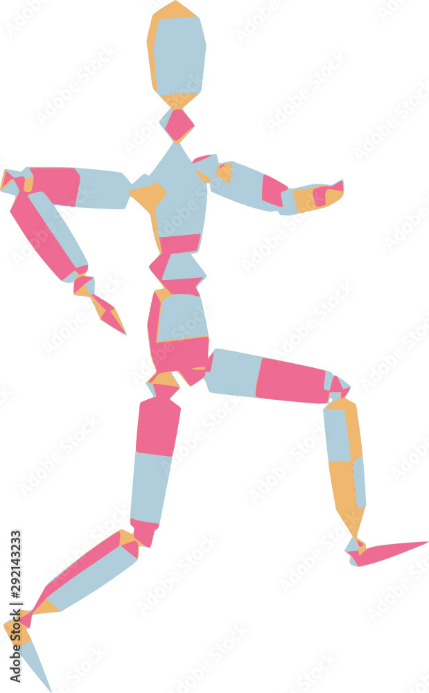 Polygon human figure - digital art Polygon human figure - digital art