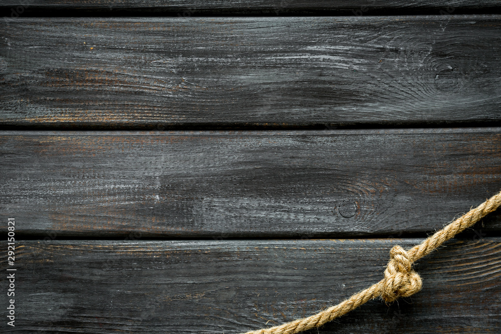 isolated rope mockup on wooden background top view isolated rope mockup on wooden background top view