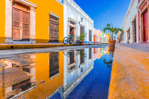 Campeche, Mexico. Street in the Old Town photo