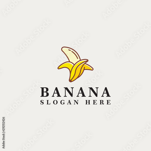 banana vector logo icon template