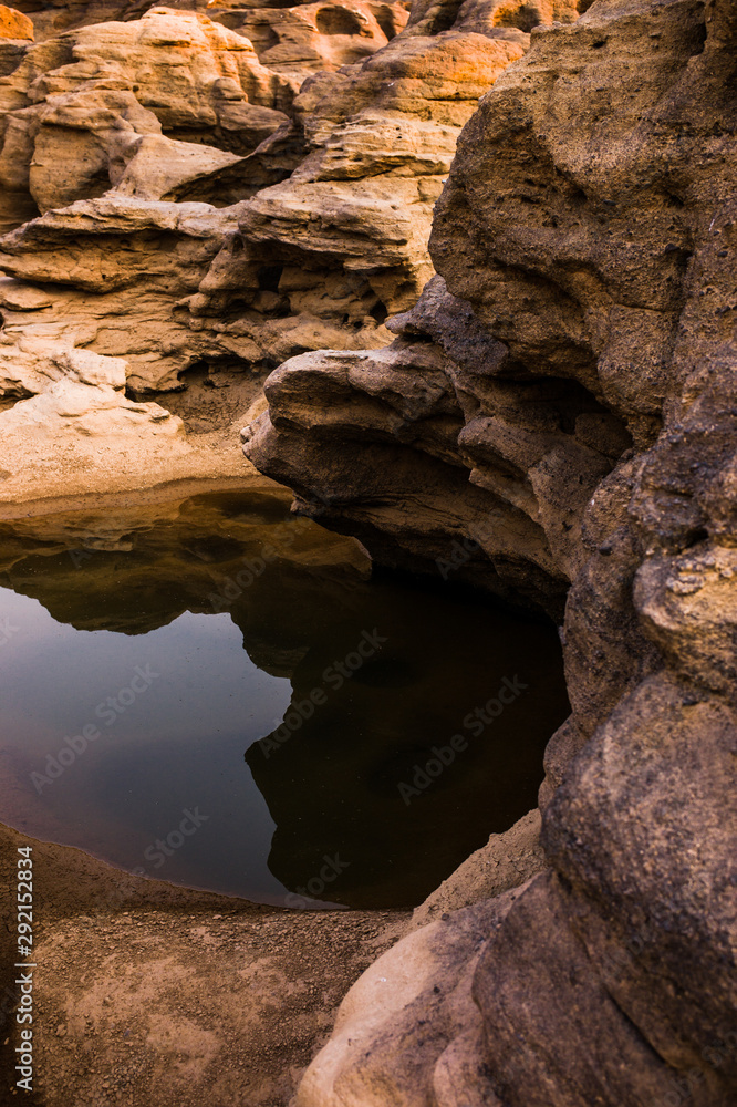 brown rock canyon at Sam Phan Bok, Thailand brown rock canyon at Sam Phan Bok, Thailand