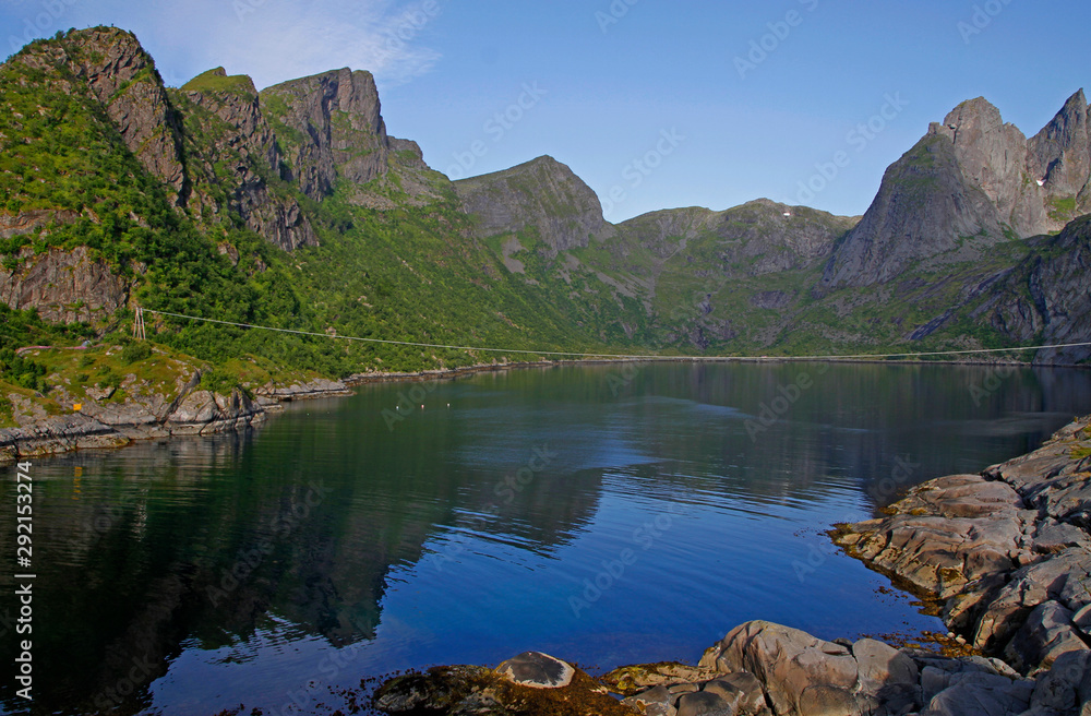 scenic view of the lake on Lofoten islands