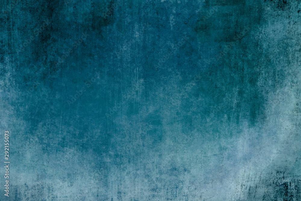 Blue grungy wall background or texture
