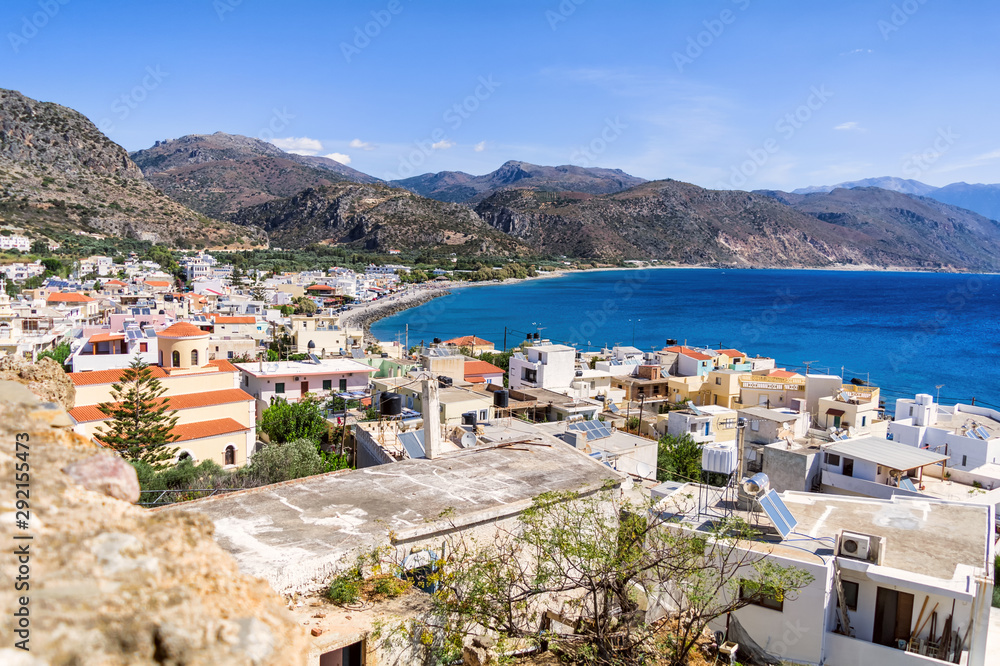 Paleochora streets and building in Crete island, Greece
