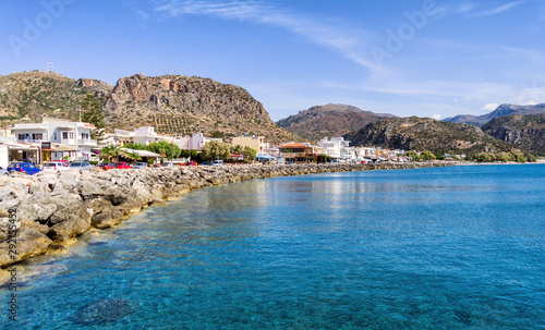 Paleochora streets and building in Crete island, Greece