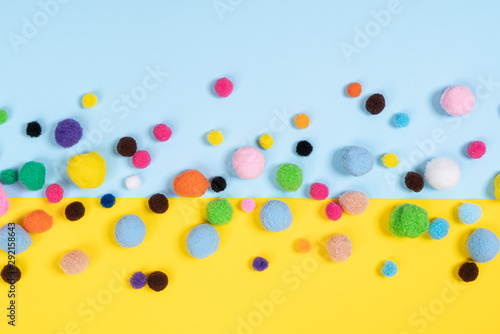 Colorful felt balls photo