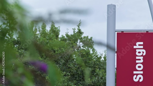 Welcome to Slough, road sign outside of town