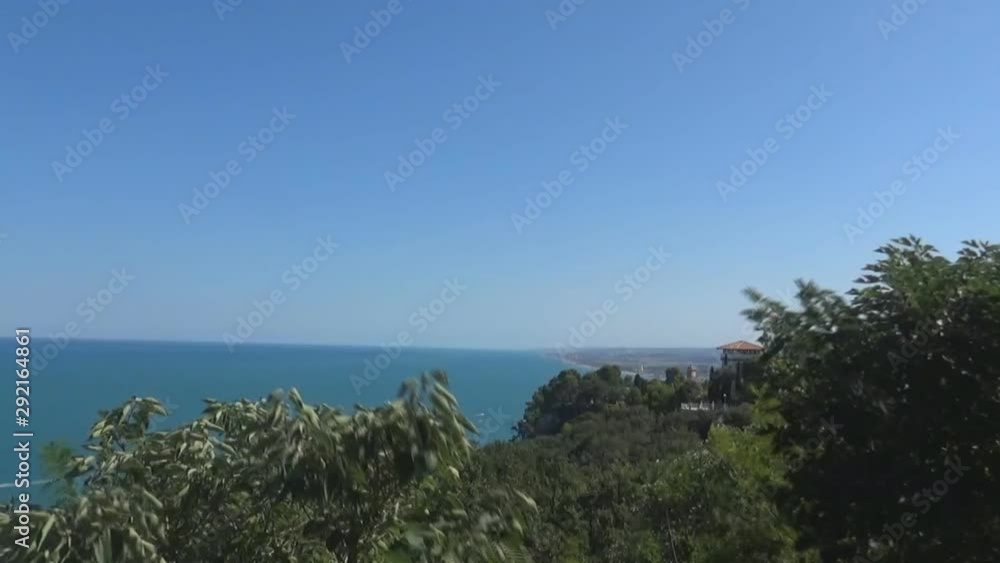 A timelapse of trees and sea, Sirolo, Italy A timelapse of trees and sea, Sirolo, Italy