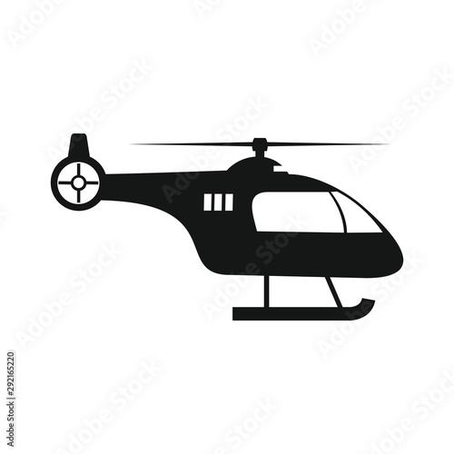 Helicopter vector icons on white background 