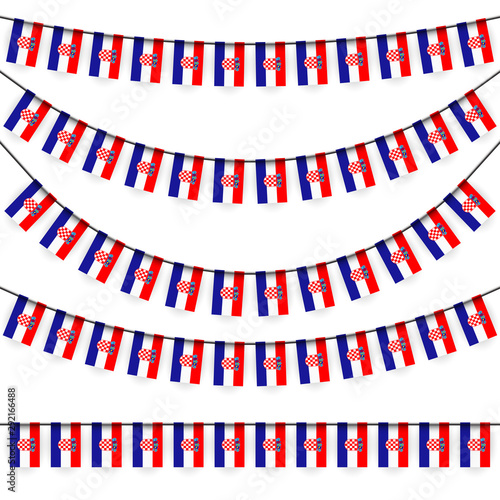 garlands with croatian national colors