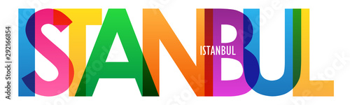 ISTANBUL colorful vector typography banner