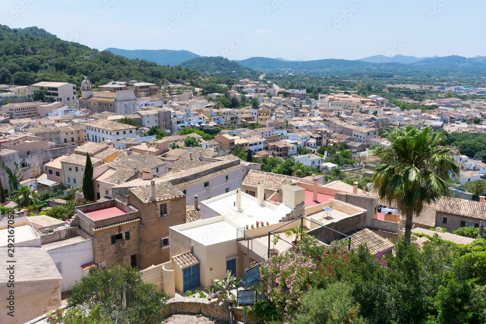 view of Capdepera from a medieval castle in Mallorca