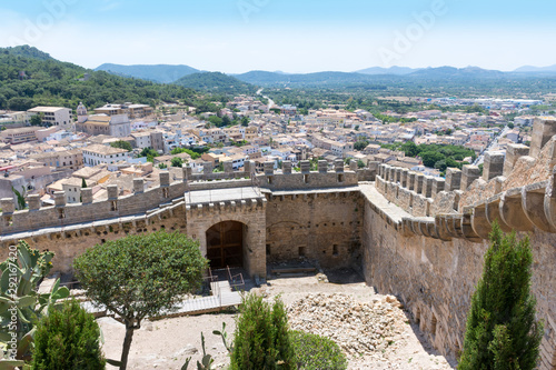 the walls of the medieval Capdepera castle in Mallorca