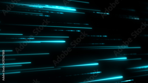 Neon stripes. Glitter particles. Information flow. Digital space. System information. Futuristic design texture concept. Abstract background. 