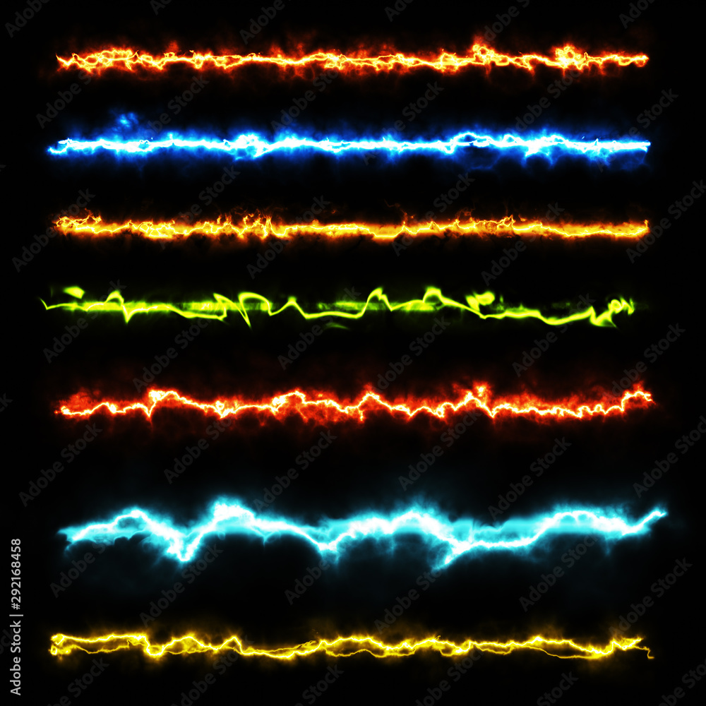 Magic lines in different styles and colors. Magic lines in different styles and colors.