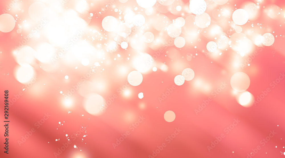 Circle light radiant on light red background.  