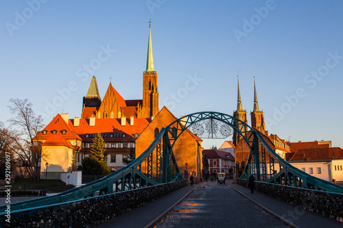 View of the historic district of Wroclaw. Poland