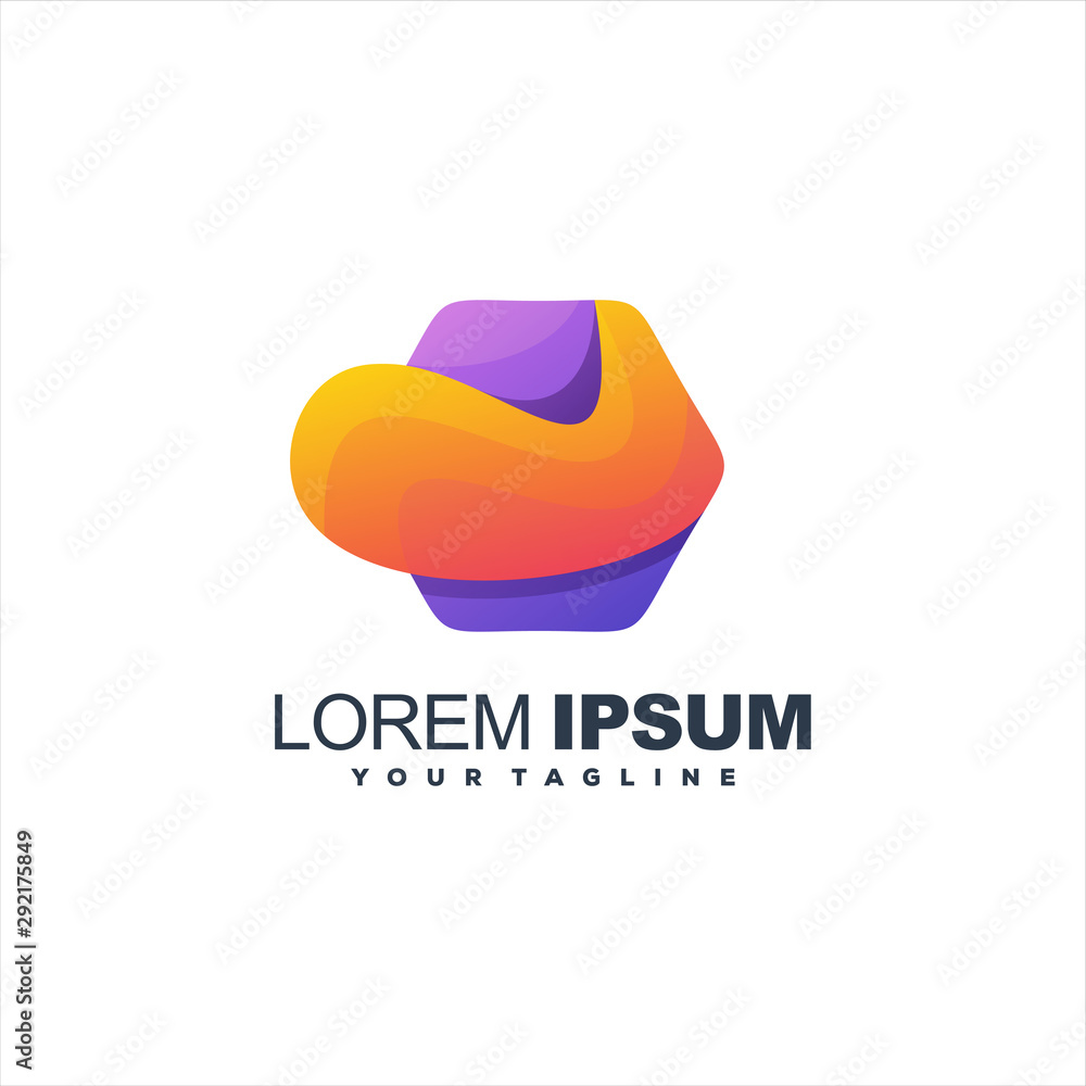 awesome abstract gradient logo design awesome abstract gradient logo design