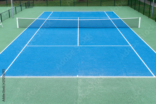 Blue Tennis court on Outdoor. Sports background