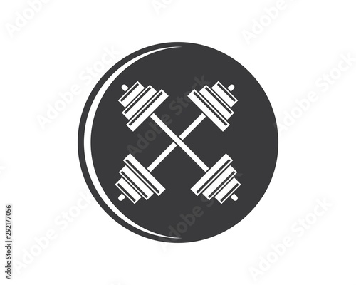 barbell vector  icon illustration