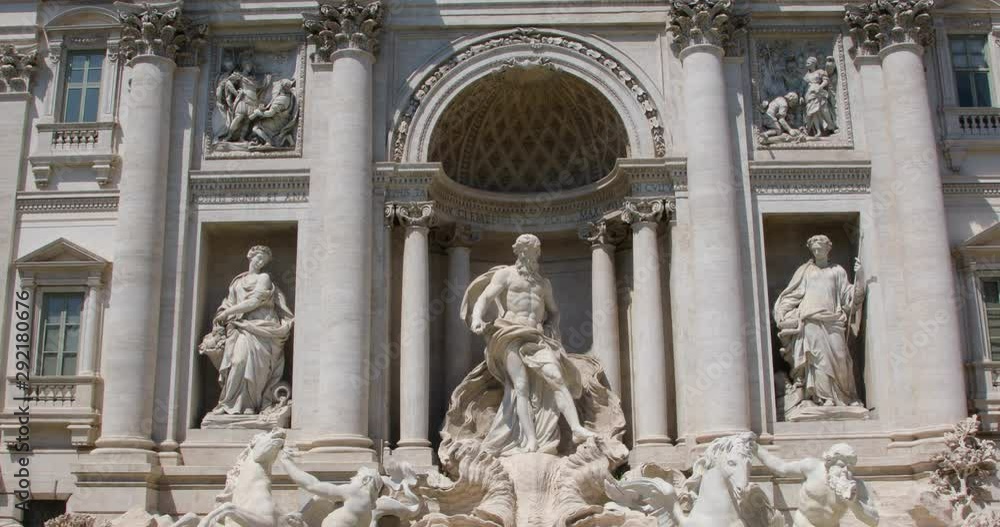 Rome, Italy - August 22, 2019: Fountain di Trevi Rome, Italy - August 22, 2019: Fountain di Trevi