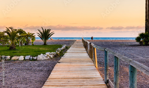 Fototapeta Naklejka Na Ścianę i Meble -  wooden pier on the beach