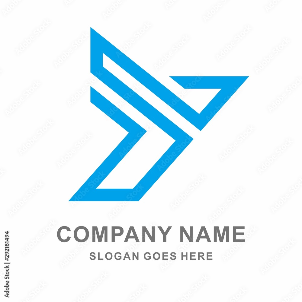 Arrow Bird Wings Business Company  Vector Logo Design