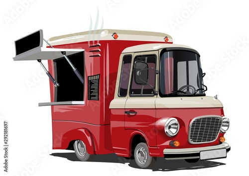 Cartoon food truck photo