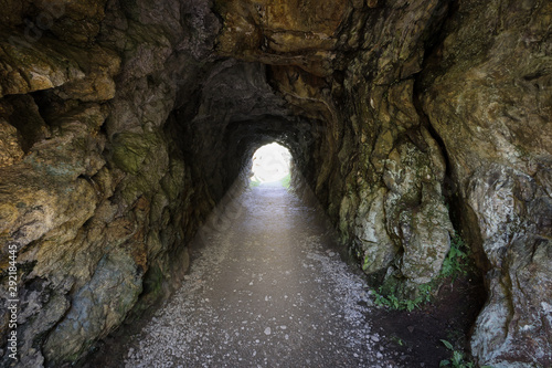 Gallery dug by hand in the rocks