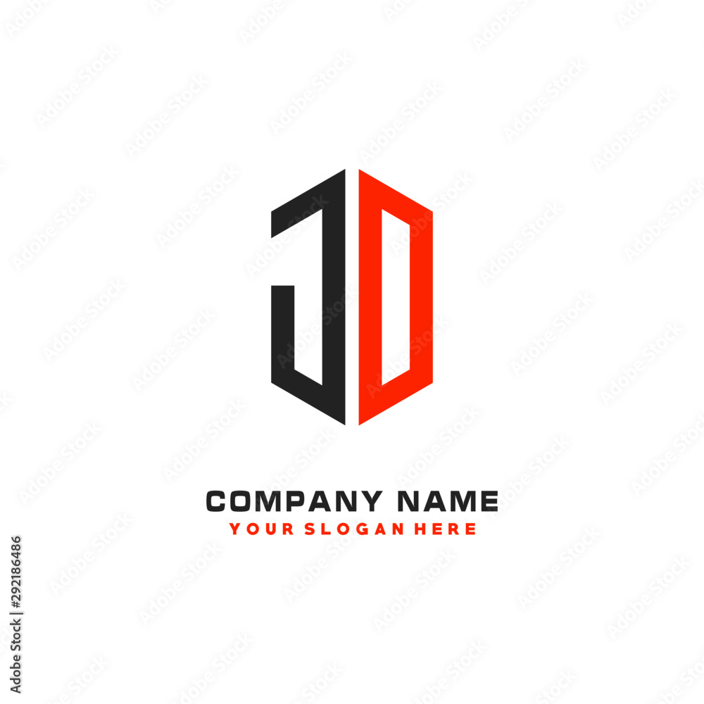 JD Letter Logo Hexagonal Design, initial logo for business, JD Letter Logo Hexagonal Design, initial logo for business,