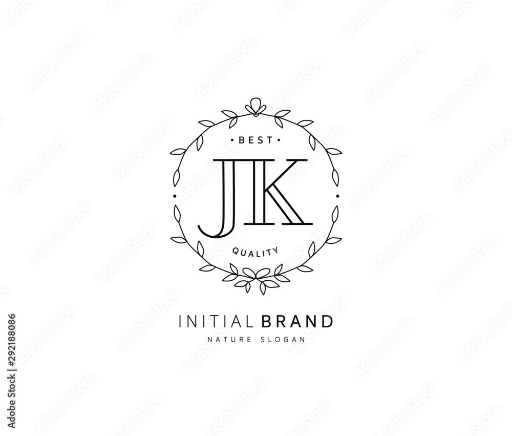 J K JK Beauty vector initial logo, handwriting logo of initial signature, wedding, fashion, jewerly, boutique, floral and botanical with creative template for any company or business. J K JK Beauty vector initial logo, handwriting logo of initial signature, wedding, fashion, jewerly, boutique, floral and botanical with creative template for any company or business.