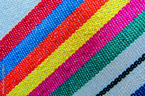Texture woven cotton fabric, colorful stripes