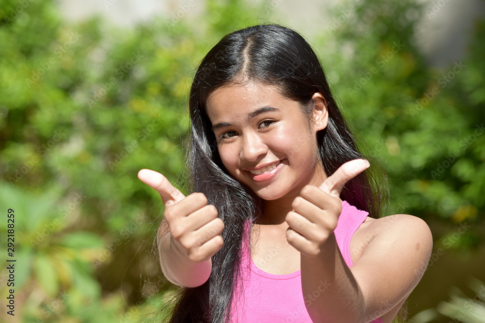 Fototapeta premium A Proud Cute Minority Teen Girl